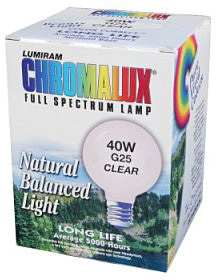 Chromalux 40-Watt Globe, Six-Pack